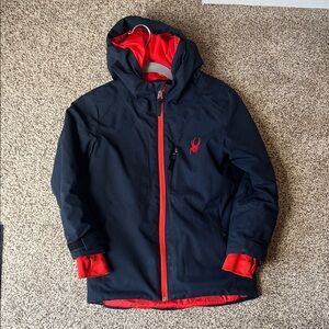 Spyder Kids' Black and Red Insulated Ski Jacket